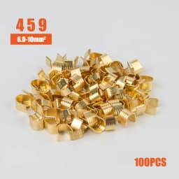 100Pcs U Shape Copper Ring Terminals Non-Insulated Car And Motorcycle Cable Wire Butt Splice Crimp Connectors DJ454A/B/C 453 452