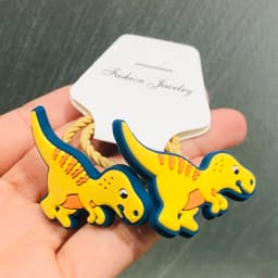2Pcs/Set Girls Cute Dinosaur Animal Thread Cloth Hairpins Children Sweet Hair Clip Barrettes Headband Kids Hair Accessories
