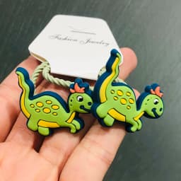 2Pcs/Set Girls Cute Dinosaur Animal Thread Cloth Hairpins Children Sweet Hair Clip Barrettes Headband Kids Hair Accessories