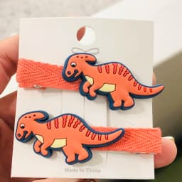 2Pcs/Set Girls Cute Dinosaur Animal Thread Cloth Hairpins Children Sweet Hair Clip Barrettes Headband Kids Hair Accessories