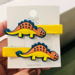 2Pcs/Set Girls Cute Dinosaur Animal Thread Cloth Hairpins Children Sweet Hair Clip Barrettes Headband Kids Hair Accessories