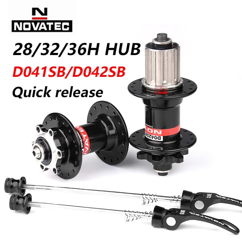Novatec D041SB D042SB Hub MTB Bicycle Disc Card Brake Hub 28/32/36 Holes Red Black 8/9/10/11 speed Mountain bearing Hubs