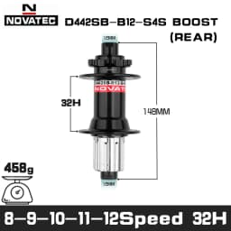 Novatec D041SB D042SB Hub MTB Bicycle Disc Card Brake Hub 28/32/36 Holes Red Black 8/9/10/11 speed Mountain bearing Hubs