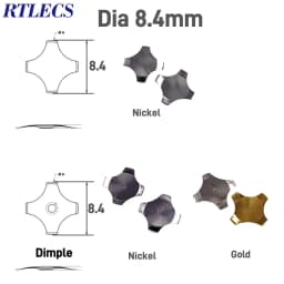 100 1000Pcs Cross Shape Metal Dome Snap Reset Switch 5 6 7 8.4 10 12 14 16 20mm Gold Micro Membrane  SPST Momentary Tactile Push