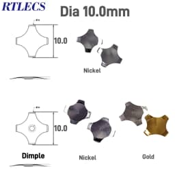 100 1000Pcs Cross Shape Metal Dome Snap Reset Switch 5 6 7 8.4 10 12 14 16 20mm Gold Micro Membrane  SPST Momentary Tactile Push