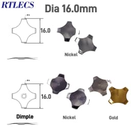 100 1000Pcs Cross Shape Metal Dome Snap Reset Switch 5 6 7 8.4 10 12 14 16 20mm Gold Micro Membrane  SPST Momentary Tactile Push