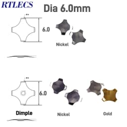 100 1000Pcs Cross Shape Metal Dome Snap Reset Switch 5 6 7 8.4 10 12 14 16 20mm Gold Micro Membrane  SPST Momentary Tactile Push