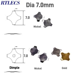 100 1000Pcs Cross Shape Metal Dome Snap Reset Switch 5 6 7 8.4 10 12 14 16 20mm Gold Micro Membrane  SPST Momentary Tactile Push