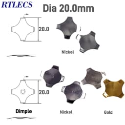 100 1000Pcs Cross Shape Metal Dome Snap Reset Switch 5 6 7 8.4 10 12 14 16 20mm Gold Micro Membrane  SPST Momentary Tactile Push