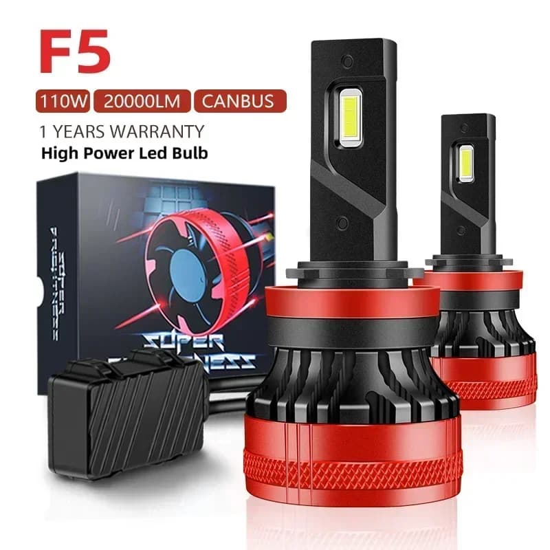 F5 110W H7 H4 Led Canbus 20000LM Powerful Headlight H7 H1 H8 H11 9005 Hb3 Hb4 9012 H13 9007 Led Bulb Turbo Lamp For Car 2PCS