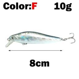 OUTKIT 1pcs Fishing Lure Minnow 7g10g Sinking Artificial Bait 3D Eyes Plastic Wobblers Tackle Pesca Far-casting Magnet System