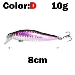 OUTKIT 1pcs Fishing Lure Minnow 7g10g Sinking Artificial Bait 3D Eyes Plastic Wobblers Tackle Pesca Far-casting Magnet System