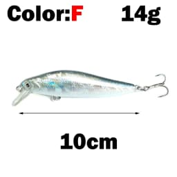 OUTKIT 1pcs Fishing Lure Minnow 7g10g Sinking Artificial Bait 3D Eyes Plastic Wobblers Tackle Pesca Far-casting Magnet System