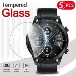 [5PCS] Tempered Glass for Huawei Honor Watch Magic 2 46mm Screen Protector - Ultra HD Clear Glass Protective Film Accessories
