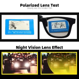 VIVIBEE 2026 Flip Up Clip on Sun Glasses for Men Driving Glasses Clips Fishing Female Anti-UVA UVB Polarized Night Vision Lens