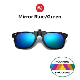 VIVIBEE 2026 Flip Up Clip on Sun Glasses for Men Driving Glasses Clips Fishing Female Anti-UVA UVB Polarized Night Vision Lens