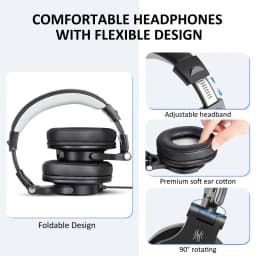 Oneodio A71D Wired Gaming Headset Gamer Over Ear Hi-Res Audio Headphones With Detachable Microphone For PC Computer PS4 PS5 Xbox