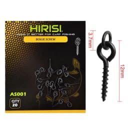 20 piece Carp Fishing Boilie Screw with Solid Ring Bait Tool Chod Rigs Fishing Tackle AS001