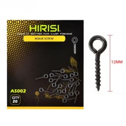 20 piece Carp Fishing Boilie Screw with Solid Ring Bait Tool Chod Rigs Fishing Tackle AS001