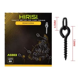 20 piece Carp Fishing Boilie Screw with Solid Ring Bait Tool Chod Rigs Fishing Tackle AS001