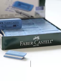 Faber Castell Natural Rubber Eraser for Gel Pen/Ballpoint Pen/Fountain Pen/Ink Pen Erasable Students Sand Rubber Stationery 7016