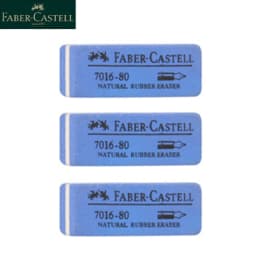 Faber Castell Natural Rubber Eraser for Gel Pen/Ballpoint Pen/Fountain Pen/Ink Pen Erasable Students Sand Rubber Stationery 7016