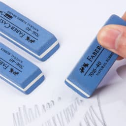 Faber Castell Natural Rubber Eraser for Gel Pen/Ballpoint Pen/Fountain Pen/Ink Pen Erasable Students Sand Rubber Stationery 7016