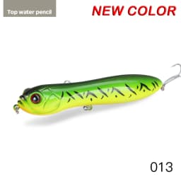 Hunthouse Pencil Fishing Lure Surface Darter Bait 11/13cm Top Quality Pencil Fish Bass Pike Lure Crazy Snake Head Holographic