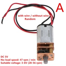1PC 5V DC / 3-6V Steel Gear N20 Mini Precision Geared Motor D-Axis Speed Reduction Motor