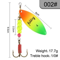 NGB Spinner Bait 4.4g 7.1g 12.6g 17.7g 26.2g Spoon Lures Pike Metal With Treble Hooks Arttificial Bass Bait Fishing Lure
