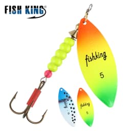 NGB Spinner Bait 4.4g 7.1g 12.6g 17.7g 26.2g Spoon Lures Pike Metal With Treble Hooks Arttificial Bass Bait Fishing Lure