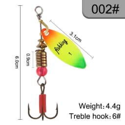 NGB Spinner Bait 4.4g 7.1g 12.6g 17.7g 26.2g Spoon Lures Pike Metal With Treble Hooks Arttificial Bass Bait Fishing Lure