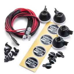YEAHRUN 2/4Pcs 1:10 RC Crawler Car Parts Round LED Light & Cover for TRX-4 Axial SCX10 Tamiya CC01 D90 TF2 RC Car