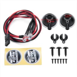 YEAHRUN 2/4Pcs 1:10 RC Crawler Car Parts Round LED Light & Cover for TRX-4 Axial SCX10 Tamiya CC01 D90 TF2 RC Car