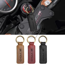 For Kawasaki Z750 Ninja Models Motorcycle Keychain Cowhide Crazy Horse Skin Key Ring