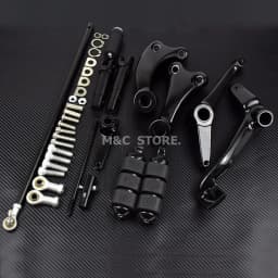 Motorcycle Black Forward Controls Complete Kit Pegs Levers Linkages For Harley Sportster XL883 XL1200 2004-2013 2014-2021 2022