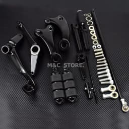 Motorcycle Black Forward Controls Complete Kit Pegs Levers Linkages For Harley Sportster XL883 XL1200 2004-2013 2014-2021 2022