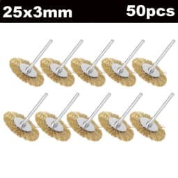 30/50PCS Crimped Brass Wire Wheel Brushes Wire Brushes Set For Accessories Rotary Tools Polish Clean For Dremel Rotary Grinder