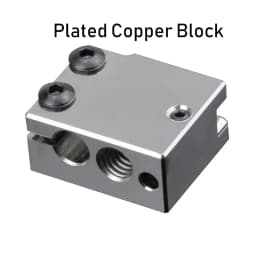 Premium V6 Volcano Aluminum or Plated Copper Heat Block for PT100 HT-100K Hotend 3D Printer Titan Extruder Heated Block