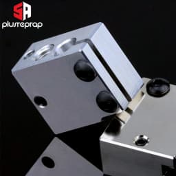 Premium V6 Volcano Aluminum or Plated Copper Heat Block for PT100 HT-100K Hotend 3D Printer Titan Extruder Heated Block