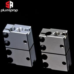 Premium V6 Volcano Aluminum or Plated Copper Heat Block for PT100 HT-100K Hotend 3D Printer Titan Extruder Heated Block