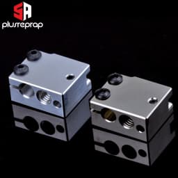Premium V6 Volcano Aluminum or Plated Copper Heat Block for PT100 HT-100K Hotend 3D Printer Titan Extruder Heated Block