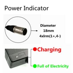 42V 2A electric bike lithium battery charger for 36V lithium battery pack with 4-Pin XLR Socket/connector