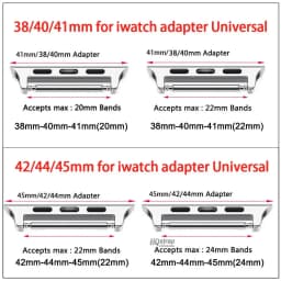 Connector Adapter for Apple Watch Series 6 40mm 49mm Band Connectors for Apple Watch 44mm 45/41mm Stainless Steel 8 7 SE 5 4 3 9