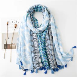 2020 New Fashion Print Summer Women cotton Scarf Polka Dot Beach Hijab Shawls and Wraps Female Foulard Echarpe Designer Bandana