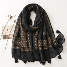 2020 New Fashion Print Summer Women cotton Scarf Polka Dot Beach Hijab Shawls and Wraps Female Foulard Echarpe Designer Bandana