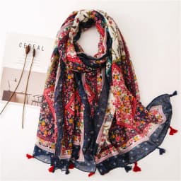 2020 New Fashion Print Summer Women cotton Scarf Polka Dot Beach Hijab Shawls and Wraps Female Foulard Echarpe Designer Bandana