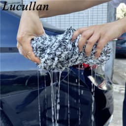 Lucullan Two Bucket Method Microfiber Gloves 3 Colors Premium Car WashMitt LARGE Size Special Customized For Car Washers