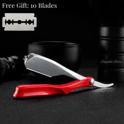 Pro Salon Hair Shaving Razor Zinc Alloy Folding Razor ABS Handle Shaving Eyebrow Shaving Hairdressing With Free 10 Blades