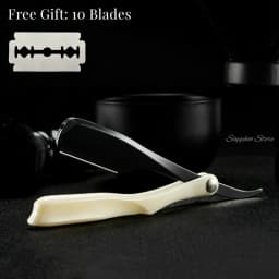 Pro Salon Hair Shaving Razor Zinc Alloy Folding Razor ABS Handle Shaving Eyebrow Shaving Hairdressing With Free 10 Blades